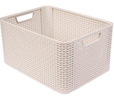 Curver Style Úložný košík L 30 l biela / 43.6 x 32.6 x 23 cm 