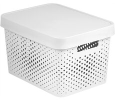 Curver Infinity Úložný box s vekom - Perforovaný 17 l biela / 36 x 27 x 22 cm