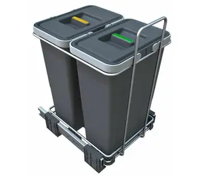 Elletipi ECOFIL 8+8 L Výsuvný vstavaný odpadkový kôš s rámom 