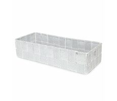 Compactor Toronto - košík L bielo-šedá / Úložný organizér do zásuvky / 30 x 12 x 7 cm
