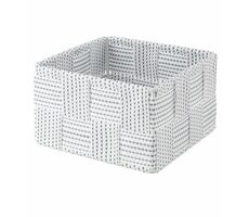 Compactor Toronto - košík S bielo-šedá / Úložný organizér do zásuvky / 12 x 12 x 7 cm