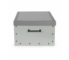 Compactor Boston šedá / Skladacia úložná krabica - kartón box / 50 x 40 x v.25 cm