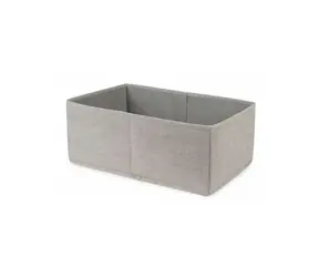 Compactor Oxford Úložný box malý šedo-béžová / 26 x 42 x 16.5 cm / polyester