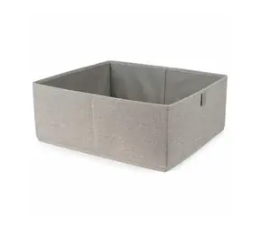 Compactor Oxford Úložný box veľký šedo-béžová / 36 x 42 x 16.5 cm / polyester