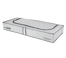 Compactor Life Nízky textilný úložný box biela / 108 x 45 x15 cm / polypropylén