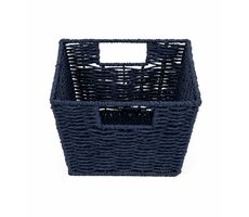 Compactor ETNA Ručne pletený úložný košík modrá / 31 x 24 x 14 cm