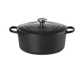 Le Creuset Signature Hrniec s pokrievkou 22 cm čierna
