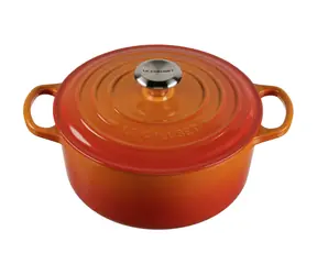 Le Creuset Signature Hrniec s pokrievkou 24 cm oranžová