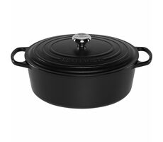 Le Creuset Signature Oválny hrniec s pokrievkou 33 cm čierna