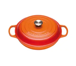 Le Creuset Gourmet Hrniec s pokrievkou 30 cm oranžová