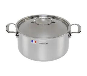 De Buyer Affinity Hrniec s pokrievkou 28 cm strieborná