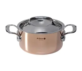 De Buyer Prima Matera Hrniec s pokrievkou 16 cm medená  