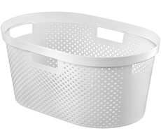 Curver Infinity Dots Kôš na bielizeň 40 l biela 