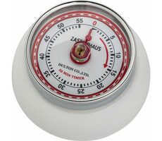 Zassenhaus 72242 Speed Retro Kuchynská magnetická minútka biela / priemer 7 cm