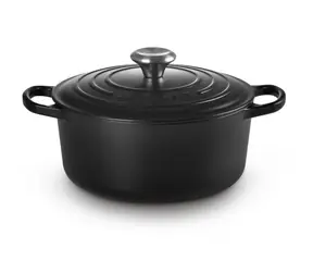 Le Creuset Signature Hrniec s pokrievkou 24 cm čierna