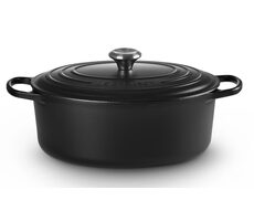Le Creuset Signature Oválny hrniec s pokrievkou 31 cm čierna