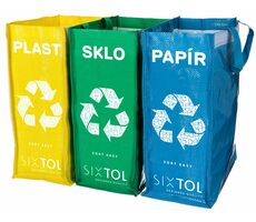 SIXTOL SORT Easy 3 SLIM 3 x 22 l / Tašky na triedený odpad / 18x30x40 cm / 3 ks 