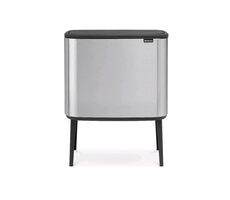 Rozbalené - Brabantia Bo Touch Odpadkový kôš na triedený odpad 11 + 23 L matná strieborná / 54 x 68 x 31.2 cm / rozbalené
