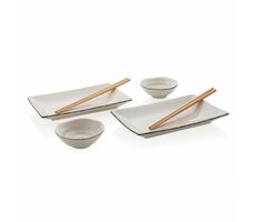 Ukiyo Jedálenský set na sushi pre dvoch biela / 2ks 