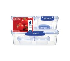Sistema KLIP IT PLUS Súprava 6 škatuliek na potraviny / 2x 180 ml / 2x 400 ml / 1x 1 l / 1x 2.2 l