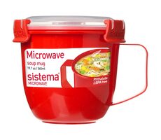 Sistema Microwave Hrnček na polievku 565 ml červená