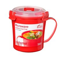 Sistema Microwave Hrnček na polievku 656 ml červená