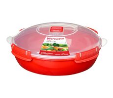 Sistema Microwave Okrúhla miska na skladovanie a ohrievanie jedla 1.29 l červená
