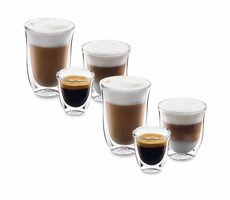 DeLonghi Sada pohárov 6ks / 2x espresso / 2x cappuccino / 2x latte macchiato