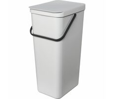 Rozbalené - Brabantia Sort & Go Odpadkový kôš 40L svetlo šedá / s rukoväťou / plast / 26.7 x 62 x 34.1 cm / rozbalené