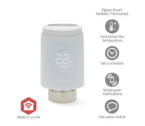 Nedis Riadenie Radiátorov SmartLife / Zigbee 3.0 / Napájanie z batérie / LED / Android & iOS