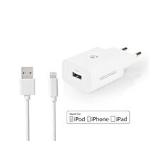 Nedis WCHAL242AWT Sieťový adaptér 1x USB-A + dátový kábel USB - Lightning 1 m biela 