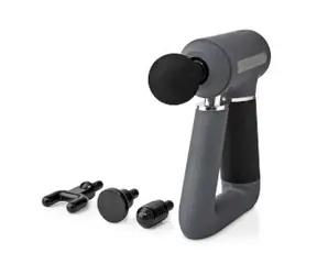 Nedis HCMSG300 šedá / Športová masážna pištoľ / Li- ION / 6 režimov / USB 
