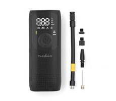 Nedis PAAC10BK / Dobíjací vzduchový kompresor / 0.1 - 10.3 Bar / merač tlaku 