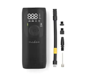 Nedis PAAC10BK / Dobíjací vzduchový kompresor / 0.1 - 10.3 Bar / merač tlaku 