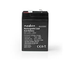 Nedis Dobíjací olovený akumulátor / Olovené / Dobíjací / 6 V / 4500 mAh