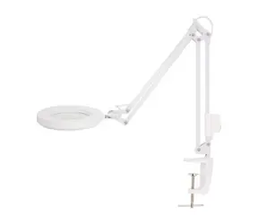 Nedis MAGLE2WT / Zväčšovacia stolná lampa biela / Šošovka: 3 Diopter / 6500 K / 6 W / 700 lm 