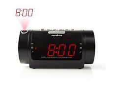 Nedis Digitálny budík s rádiom / LED Displej / Premietanie času / AM / FM / Funkcia odloženého budenia / Časovač vypnutia 