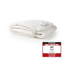 Nedis Elektrická deka biela / 150 x 80 cm / 3 úrovne teploty / umývateľné / ochrana proti prehriatiu 