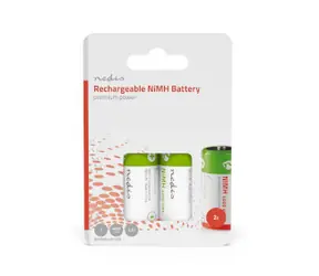 Nedis Dobíjacia Ni-MH batéria C 2 ks/ 1.2 V DC / 4000 mAh / Prednabité / HR14