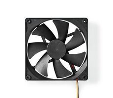 Nedis DCFAN14025BK čierna / Ventilátor / DC / 140 mm / 3-Pin / 24.9 dBA