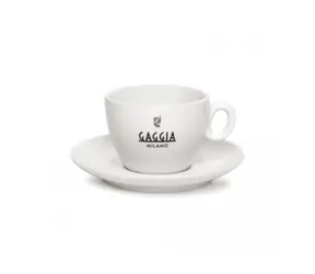 Gaggia šálky s podšálkami cappuccino / 4 ks / porcelán 