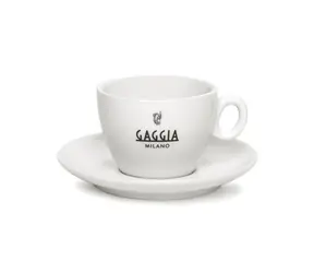 Gaggia šálky s podšálkami espresso / 6 ks / porcelán