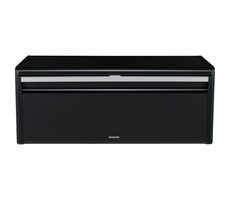 Rozbalené - Brabantia Fall Front Chlebník 18L čierna / nerez oceľ / 18.7 x 46.5 x 25.0 cm / rozbalené