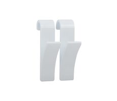 MSV závesný háčik na uterák na vykurovací rebrík 2 ks biely / plast