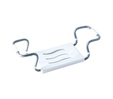 MSV sedátko do vane nastaviteľné biele / oceľ / 50-70 cm / do 120 kg