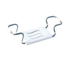 MSV sedátko do vane nastaviteľné biele / oceľ / 50-70 cm / do 120 kg