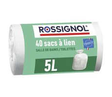 Rossignol Bagy 99135 biele / Vrecká do koša 5 L / balenie 40 ks / 14 µm
