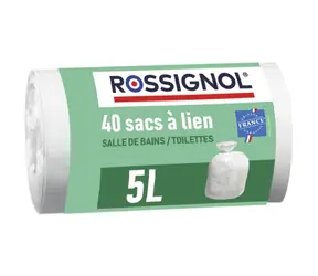 Rossignol Bagy 99135 biele / Vrecká do koša 5 L / balenie 40 ks / 14 µm