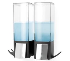 Compactor Edge nástenný dávkovač mydla | šampónu | dezinfekcia chróm / ABS plast - čierny