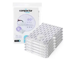 Compactor Compress L 100 litrov / Sada 5 ks vákuových vriec / s vôňou Levanduľa / 70 x 100 cm